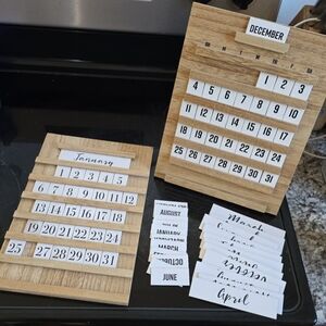 Wooden Calendars With Removable Numbers